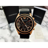 Emporio Armani Sigma Chronograph Black Dial Black SIlicon Strap Watch For Men - AR6066 Buy Now By Emporio Armani