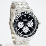 Guess Odyssey Black Dial Silver Steel Strap Watch For Men - W1107G1 Buy Now By Guess