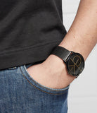 Calvin Klein Minimal Black Dial Black Mesh Bracelet Watch for Men - K3M214X1 Buy Now By Calvin Klein