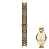 Michael Kors Slim Runway Analog Gold Dial Gold Steel Strap Watch For Women - MK3739 Buy Now By Michael Kors