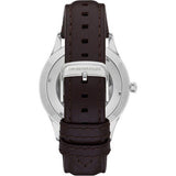 Emporio Armani Meccanico White Dial Brown Leather Strap Watch For Men - AR1946 Buy Now By Emporio Armani