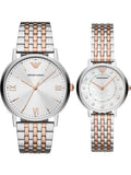 Emporio Armani Kappa Quartz Silver Dial Two Tone Mesh Bracelet Watch For Men - AR11093 Buy Now By Emporio Armani