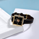 Coach Black Square Dial Black Leather Strap Watch for Women - 14503695 Buy Now By Coach