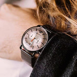 Emporio Armani Aviator Chronograph Grey Dial Brown Mesh Bracelet Watch For Men - AR11169 Buy Now By Emporio Armani