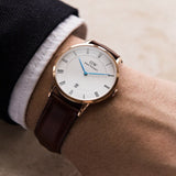 Daniel Wellington Dapper St Mawes White Dial Brown Leather Strap Watch For Women - DW00100091 Buy Now By Daniel Wellington