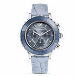 Swarovski Octea Lux Chrono Blue Dial Blue Leather Strap Watch for Women - 5580600 Buy Now By Swarovski