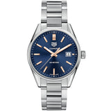 Tag Heuer Carrera Quartz Blue Dial Silver Steel Strap Watch for Women - WAR1112.BA0601 Buy Now By Tag Heuer