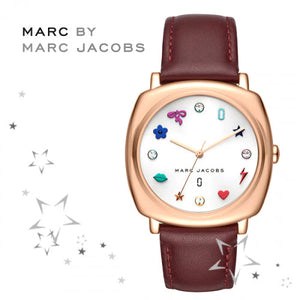 Marc Jacobs Mandy White Dial Brown Leather Strap Watch for Women - MJ1598 Buy Now By Marc Jacobs
