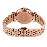 Emporio Armani Gianni T-Bar Crystals Silver Dial Rose Gold Steel Strap Watch For Women - AR11446 Buy Now By Emporio Armani