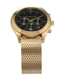 Michael Kors Slim Runway Chronograph Black Dial Gold Mesh Strap Watch For Men - MK9057 Buy Now By Michael Kors