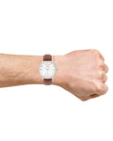 Coach Slim Easton Silver Dial Brown Leather Strap Watch for Women - 14502694 Buy Now By Coach