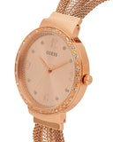 Guess Chiffon Rose Gold Dial Mesh Bracelet Watch For Women - W1083L3 Buy Now By Guess