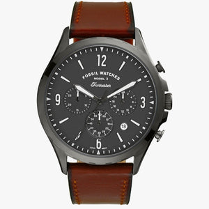 Fossil Forrester Chronograph Grey Dial Brown Leather Strap Watch for Men - FS5815 Buy Now By Fossil