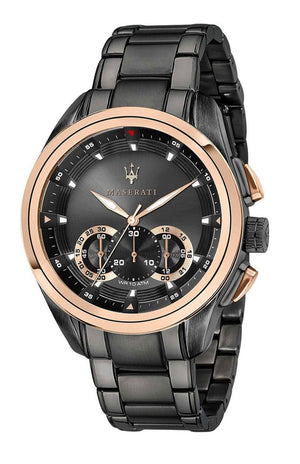 Maserati Traguardo 45mm Gun Metal Stainless Steel Black Watch For Men - R8873612016 Buy Now By Maserati