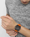Hugo Boss Volane Black Dial Orange Silicone Strap Watch for Men - 1513957 Buy Now By Hugo Boss