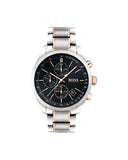 Hugo Boss Grand Prix Black Dial Two Tone Steel Strap Watch for Men - 1513473 Buy Now By Hugo Boss