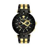 Versace V-Race Analog Quartz Black Dial Two Tone Steel Strap Watch For Men - VEBV00619 Buy Now By Versace