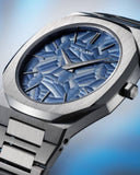 D1 Milano Ultra Thin Olympic Blue Dial Silver Steel Strap Watch for Men - D1-UTBJ35 Authentic Buy Shop Now