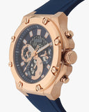 Guess Third Gear Analog Blue Dial Blue Rubber Strap Watch for Men - GW0334G3 Buy Now By Guess