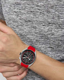 Hugo Boss Volane Black Dial Red Rubber Strap Watch for Men - 1513959 Buy Now By Hugo Boss