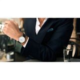 Daniel Wellington Dapper Sheffield White Dial Black Leather Strap Watch For Men - DW00100088 Buy Now By Daniel Wellington