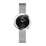Calvin Klein Firm Black Dial Silver Mesh Bracelet Watch for Women - K3N23121 Buy Now By Calvin Klein