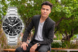 Emporio Armani Diver Chronograph Quartz Black Dial Silver Steel Strap Watch For Men - AR11360 Buy Now By Emporio Armani