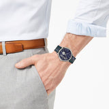 Versace V-Circle The Clans Edition Blue Dial Blue & Green Leather Strap Watch for Women - VEBQ00118 Buy Now By Versace