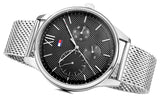 Tommy Hilfiger Damon Quartz Chronograph Black Dial Silver Mesh Bracelet Watch for Men - 1791415 Buy Now By Tommy Hilfiger