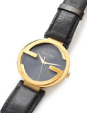 Gucci Interlocking Special Edition Grammy Black Dial Black Leather Strap Watch For Men - YA133208 Buy Now By Gucci