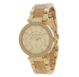 Michael Kors Parker White Dial Gold Steel Strap Watch for Women - MK6056 Buy Now By Michael Kors