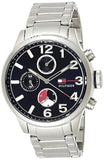 Tommy Hilfiger Jackson Chronograph Blue Dial Silver Steel Strap Watch for Men - 1791242 Buy Now By Tommy Hilfiger