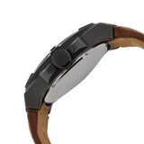 Guess Rigor Analog Black Dial Brown Leather Strap Watch For Men - W0040G8 Buy Now By Guess
