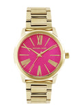 Michael Kors Hartman Quartz Pink Dial Gold Steel Strap Watch For Women - MK3520 Buy Now By Michael Kors