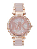 Michael Kors Parker Pink Dial Pink Steel Strap Watch for Women - MK6176 Buy Now By Michael Kors