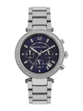 Michael Kors Parker Chronograph Blue Dial Silver Steel Strap Watch for Women - MK6117 Buy Now By Michael Kors