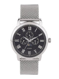 Guess Delancey Black Dial Silver Mesh Bracelet Watch for Men - W0871G1 Buy Now By Guess