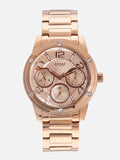 Guess Studio Rose Gold Dial Rose Gold Steel Strap Watch For Women - W0778L3 Buy Now By Guess