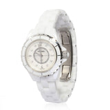 Chanel J12 Diamonds Quartz Mother of Pearl White Dial White Steel Strap Watch for Women - J12 H2570 Buy Now By Chanel