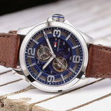 Tommy Hilfiger Bruce Analog Blue Dial Brown Leather Strap Watch for Men - 1791278 Buy Now By Tommy Hilfiger