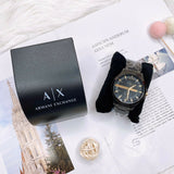Armani Exchange Hampton Chronograph Black Dial Black Steel Strap Watch For Men - AX2121 Buy Now By Armani Exchange
