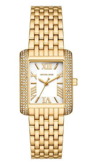 Michael Kors Emery Pave Double Wrap White Dial Gold Steel Strap Watch for Women - MK4833 Buy Now By Michael Kors