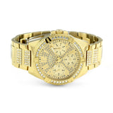 Guess Frontier Diamonds Gold Dial Gold Steel Strap Watch For Women - W1156L2 Buy Now By Guess