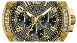 Guess Frontier Crystals Black Dial Black Silicone Strap Watch For Men - W1132G1 Buy Now By Guess