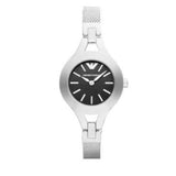 Emporio Armani Classic Quartz Black Dial Silver Steel Strap Watch For Women - AR7328 Buy Now By Emporio Armani