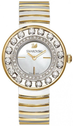 Swarovski Lovely Crystals Mother of Pearl Dial Two Tone Steel Strap Watch for Women - 1187022 Buy Now By Swarovski