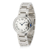Cartier Ballon Bleu De Cartier Diamonds White Dial Silver Steel Strap Watch for Women - W4BB0015 Buy Now By Cartier
