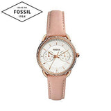 Fossil Tailor Quartz White Dial Pink Leather Strap Watch for Women - ES4393 Buy Now By Fossil