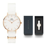 Daniel Wellington Petite Dover Quartz White Dial White NATO Strap Watch For Women - DW001000313 Buy Now By Daniel Wellington