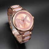 Michael Kors Janelle Three Hand Rose Gold Dial Two Tone Steel Strap Watch For Women - MK7135 Buy Now By Michael Kors